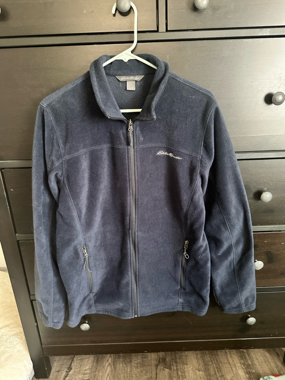 Eddie Bauer Dark Blue Zip-Up Fleece Jacket